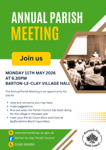 Annual Parish Meeting @ Barton-le-Clay Village Hall